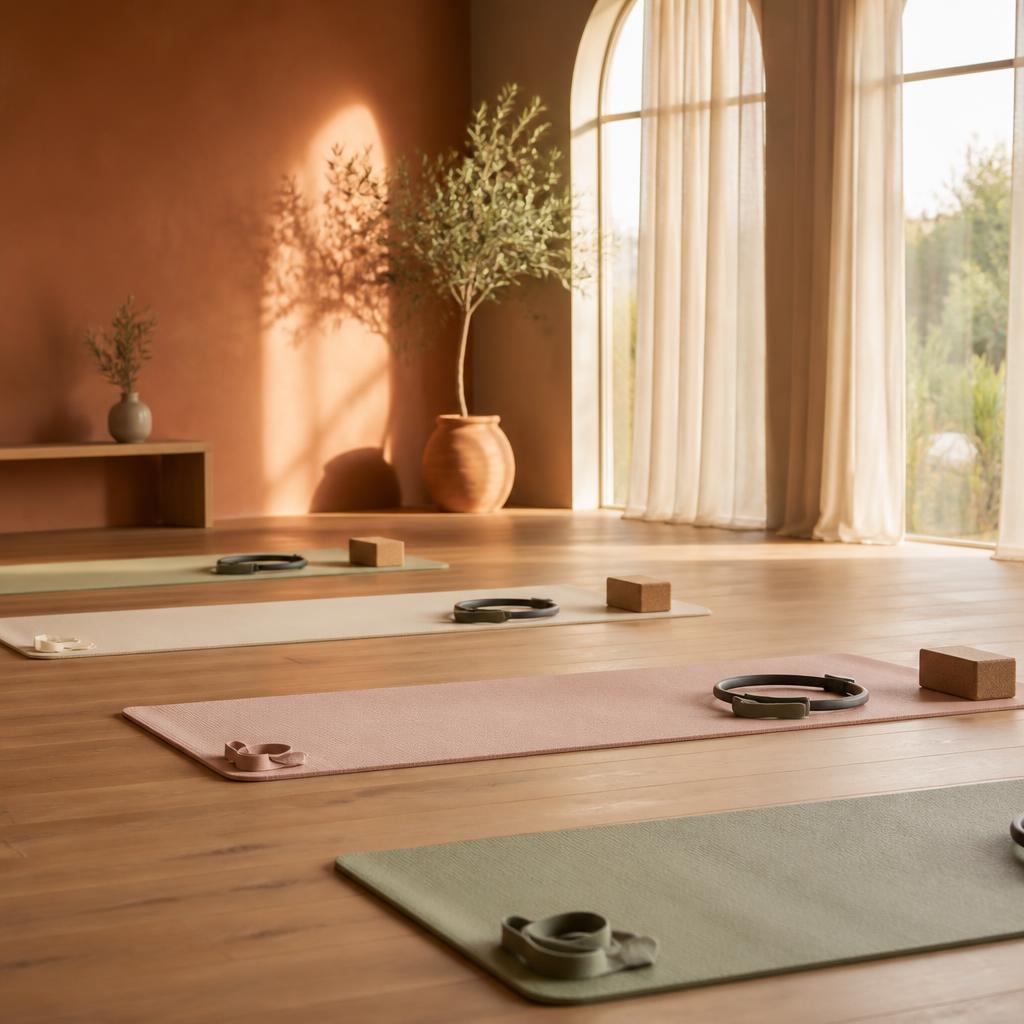 Pilates mat studio interior